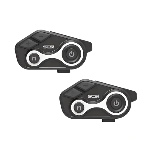 Motorcycle Bluetooth Intercom 1000m 2 Riders Motorbike Helmet Communication System Headset Universal Wireless Interphone (2 Count)