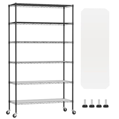 6 Tier Wire Storage Shelves with PP Shim
