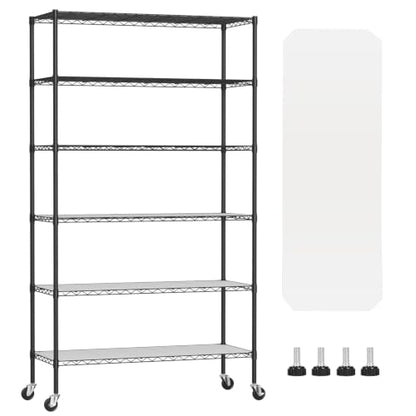 6 Tier Wire Storage Shelves with PP Shim