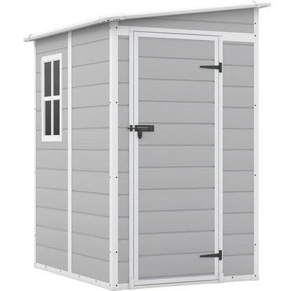 5 x 4 FT Plastic Outdoor Storage Shed with Floor