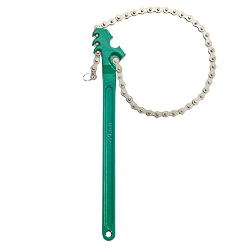 16 Inch Sturdy Adjustable Heavy Duty Ratcheting Chain Oil Filter Wrench Reversible Chain Style Pipe Fitter Wrench With Multi