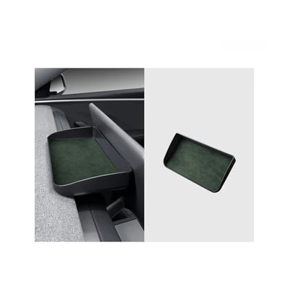 Dashboard Storage Box Central Control Suede Instrument Storage Compatible For Tesla Model 3 Highland 2024 Modification Interior Accessories