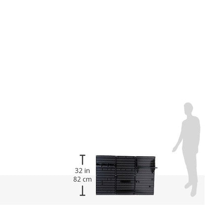 Pegboard Organizer 4 ft. Metal Pegboard Standard Tool Storage Kit with Black Toolboard and Black Accessories