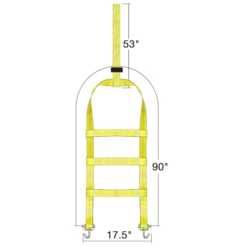 Tow Dolly Basket Straps with Swivel J Hook 2 Pack Fit 13" (2 Count)