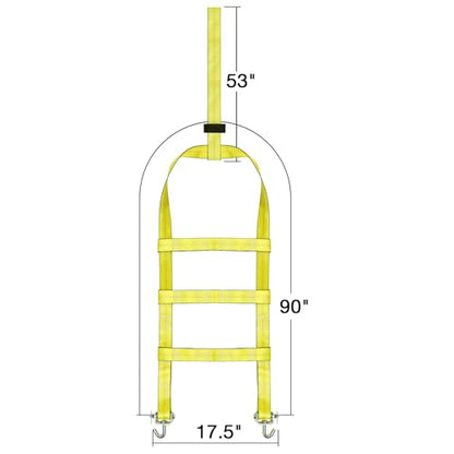 Tow Dolly Basket Straps with Swivel J Hook 2 Pack Fit 13" (2 Count)