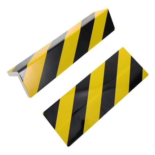 2 Packs 40 * 12.5 * 2cm Garage Wall Protector Foam Wall Corner Guard for Parking Garages Wall Edge Protector with Reflective Safety Stripe