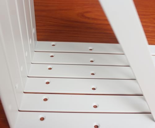 16 Pack L16 x H 10" White Heavy Duty Shelf Brackets with Screws Metal Shelf Brackets Shelf Support Angle Brackets for Shelves L Brackets Heavy Duty Floating Shelf (16 Count)