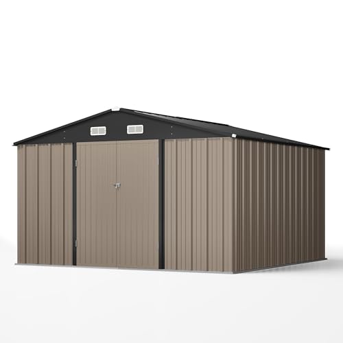 10x10 FT Outdoor Storage Shed with Floor Frame