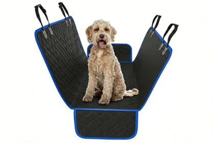 Blue Standard Dog Car Hammock Back Seat Cover