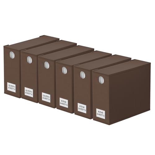 6 Pack Bed Sheet Organizers and Storage (6 Count)
