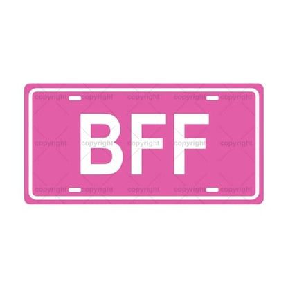 BFF BEST FRIEND FOREVER SPACE Metal Tin Sign License Plate Bar Cafe Garage Cave Home Room Wall Bathroom Farmhouse Garden Porch Patio Decor