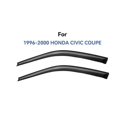 Window Visors Rain Guards for 1996 1997 1998 1999 2000 Honda Civic Coupe (2 Count)