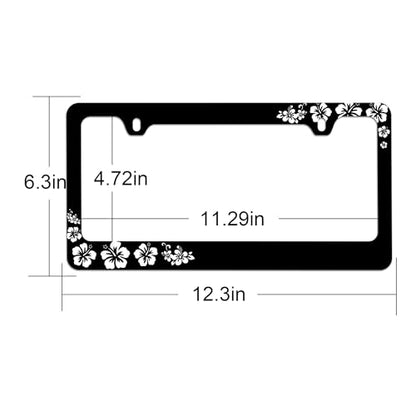 Hibiscus Flower License Plate Frame Hibiscus License Plate Holder Floral License Plate Covers tag Frame