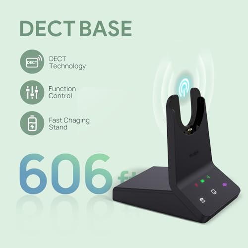 WH64 Mono DECT & Bluetooth Wireless Headset for Phone PC Mobile