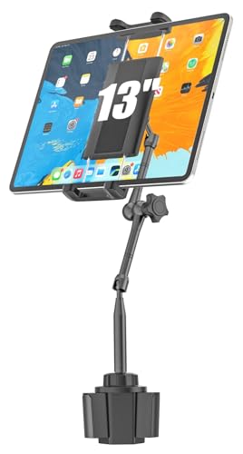 Heighten Tablet Cup Holder Mount [Super Durable] Heavy Duty Metal Cup Holder Tablet Mount for Car