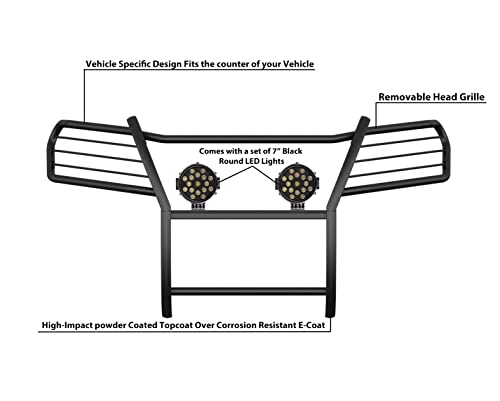 Black Horse Atlas Roll Bar Black Compatible with 2005