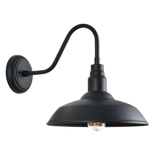 14in Outdoor Gooseneck Light Fixture for Porch