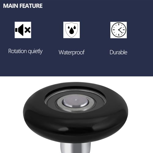 Black 2" Nylon Garage Door Roller