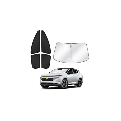 Sunshades for 2025 2026 Nissan Murano Accessories Windshield Sun Shade Side Rear Window Shade Cover Sun Visor Shield Privacy Protection for Camping Keep Vehicle Cool Black 5PCS (5 Count)