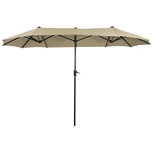 13ft Double Sided Twin Outdoor Patio Umbrella Market Umbrella
