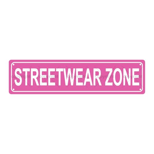 STREETWEAR ZONE SPACE Metal Tin Street Sign Bar Cafe Garage Cave Home Room Wall Bathroom Farmhouse Garden Porch Patio Decor