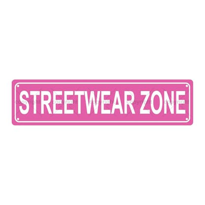 STREETWEAR ZONE SPACE Metal Tin Street Sign Bar Cafe Garage Cave Home Room Wall Bathroom Farmhouse Garden Porch Patio Decor