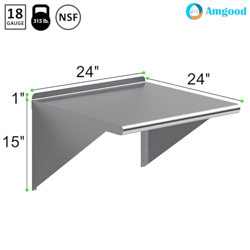 24 in. x 24 in. Stainless Steel Wall Mount Shelf