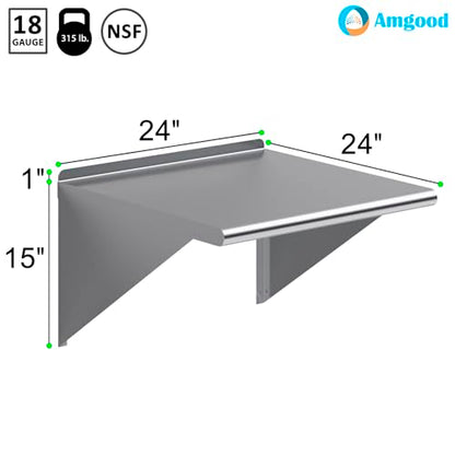 24 in. x 24 in. Stainless Steel Wall Mount Shelf