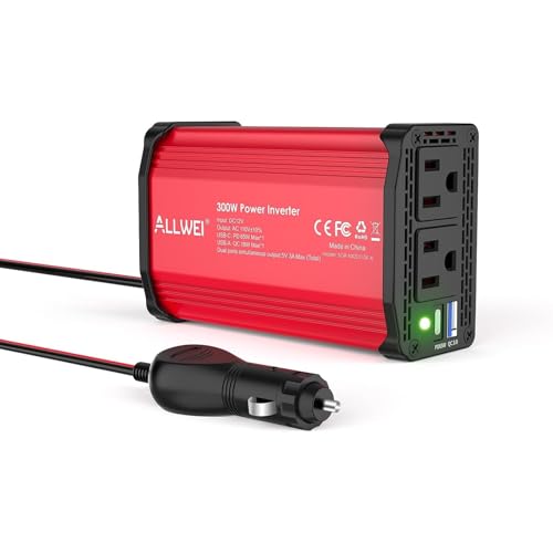 300W Car Power Inverter 12V DC to 110V AC Car Charging Adapter
