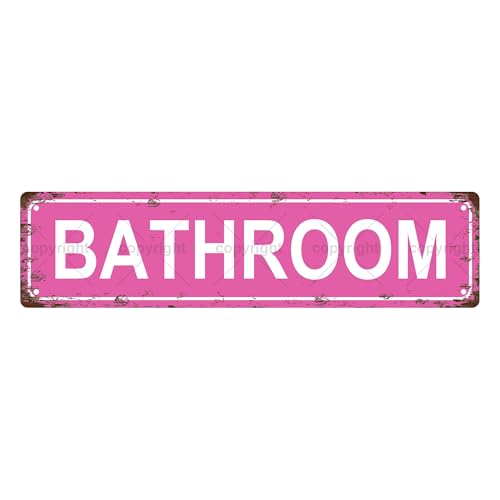 BATHROOM SPACE Metal Tin Street Sign Bar Cafe Garage Cave Home Room Wall Bathroom Farmhouse Garden Porch Patio Decor