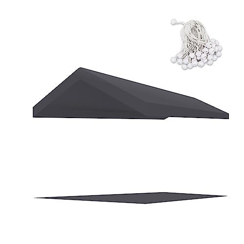 10' x 20' Upgraded Carport Replacement Canopy Cover Grey for Car Garage Shelter Party Tent Top Tarp with Ball Bungees