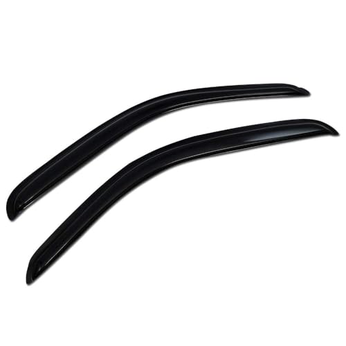 Sun Rain Guard Vent Shade Window Visors 2PC Dark Smoke Tape