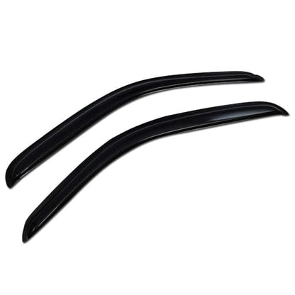 Sun Rain Guard Vent Shade Window Visors 2PC Dark Smoke Tape