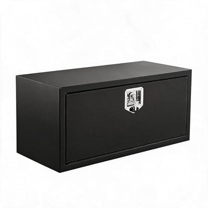 24 in Truck Tool Box Black Steel Truck Storage Tool Box