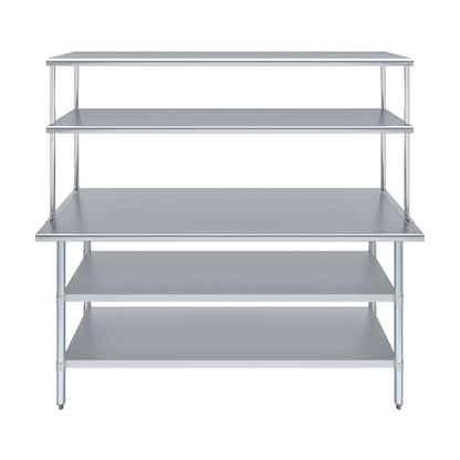 Stainless Steel Work Table with 2 Shelves