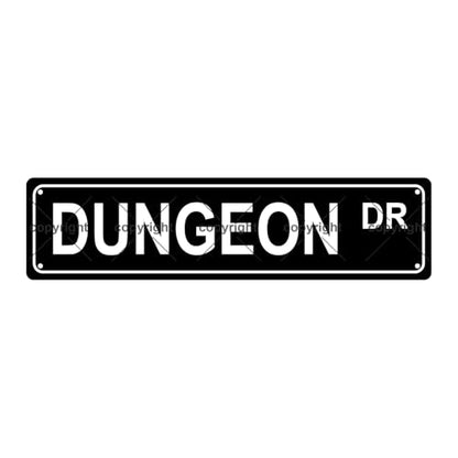 DUNGEON DR SPACE Metal Tin Street Sign Bar Cafe Garage Cave Home Room Wall Bathroom Farmhouse Garden Porch Patio Decor