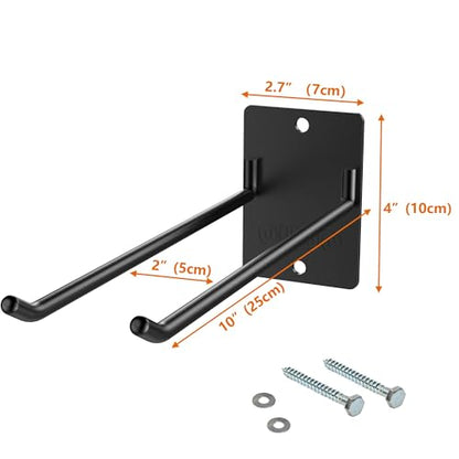 4 Pack Solid Steel Garage Wall Hooks for Tools