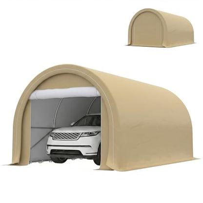 10' x 16' Carport Heavy Duty Portable Garage Storage Tent Beige