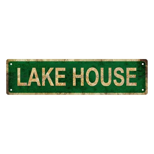 LAKE HOUSE SPACE Metal Tin Street Sign Bar Cafe Garage Cave Home Room Wall Bathroom Farmhouse Garden Porch Patio Decor