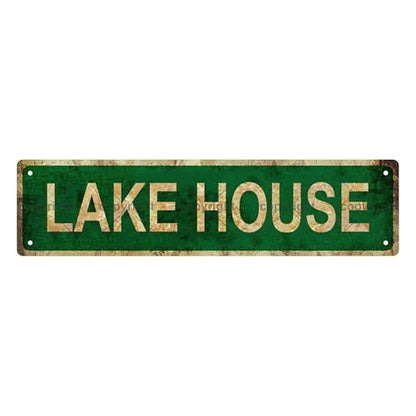 LAKE HOUSE SPACE Metal Tin Street Sign Bar Cafe Garage Cave Home Room Wall Bathroom Farmhouse Garden Porch Patio Decor