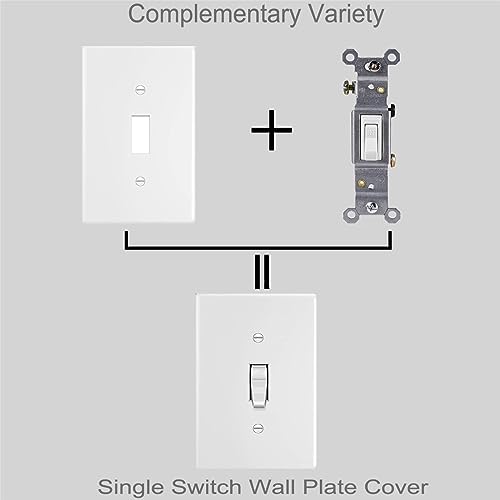 Toggle Light Switch Cover Plate Single Decor Wall Plate 1 (20 Count)