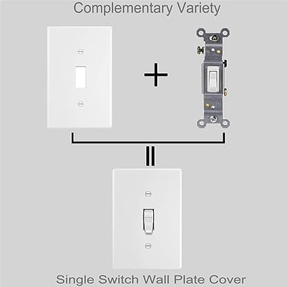 Toggle Light Switch Cover Plate Single Decor Wall Plate 1 (20 Count)