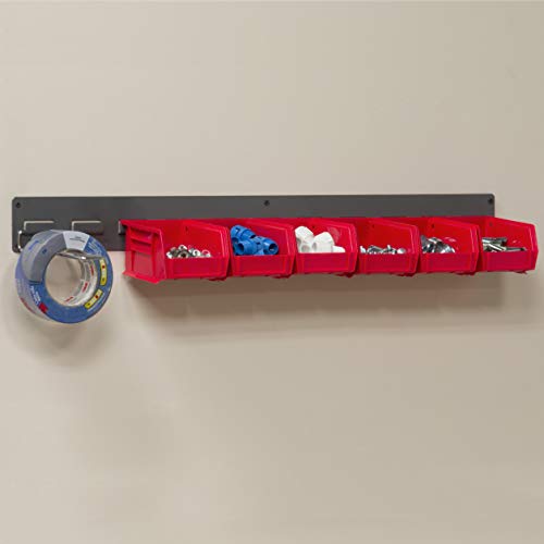 30632 Heavy Duty Wall Mount Garage Storage Steel Louvered Rail (2 Count)