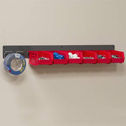 30632 Heavy Duty Wall Mount Garage Storage Steel Louvered Rail (2 Count)