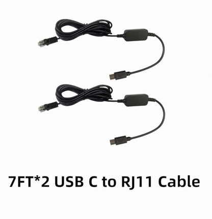 USB C to RJ11 Radar Detector Power Cord Cable (14 Foot)