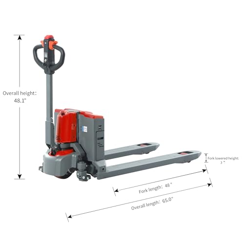 Tory Carrier Full Electric Power Pallet Jack Truck 4400lb Cap. 48" x 27" Fork Size