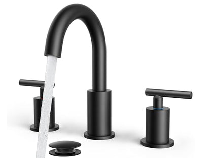 Bathroom Sink Faucet 3 Hole Brushed Gold 8 Inch Widespread
