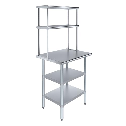 Stainless Steel Work Table with 2 Shelves