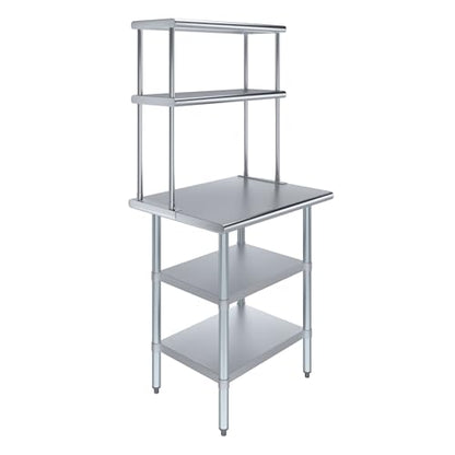 Stainless Steel Work Table with 2 Shelves