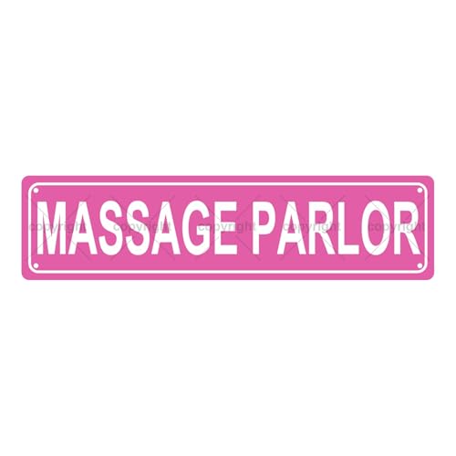 MASSAGE PARLOR SPACE Metal Tin Street Sign Bar Cafe Garage Cave Home Room Wall Bathroom Farmhouse Garden Porch Patio Decor